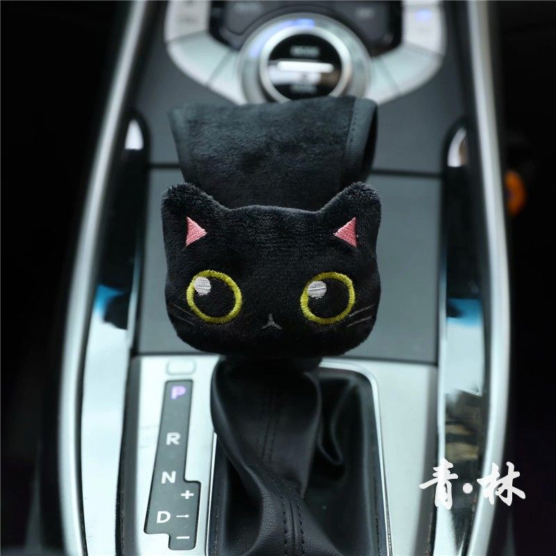 新品 可爱黑色猫咪汽车头枕车载护颈枕腰靠抱枕车内装饰用品护肩