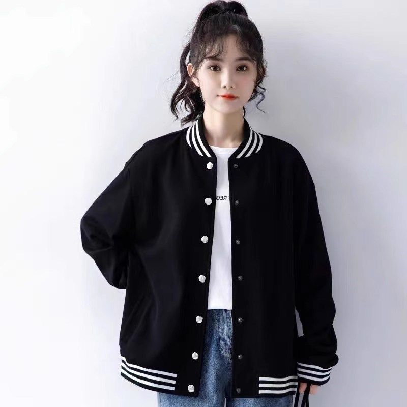 秋季外套女生小个子2025新款黑色BF休闲夹克小众韩版气质棒球服潮