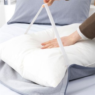 枕头隔脏垫全棉纱布枕巾纯棉双人家用加厚纯色单人耐脏防滑绑带巾