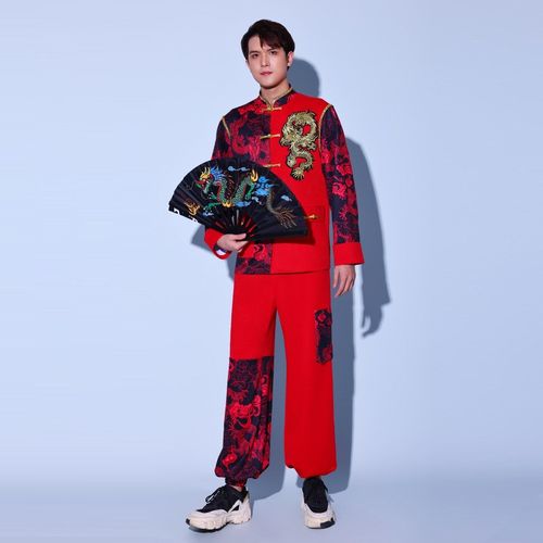 爵士舞服装男跳舞衣服男团组合中国风舞蹈服男款舞台装国潮演出服
