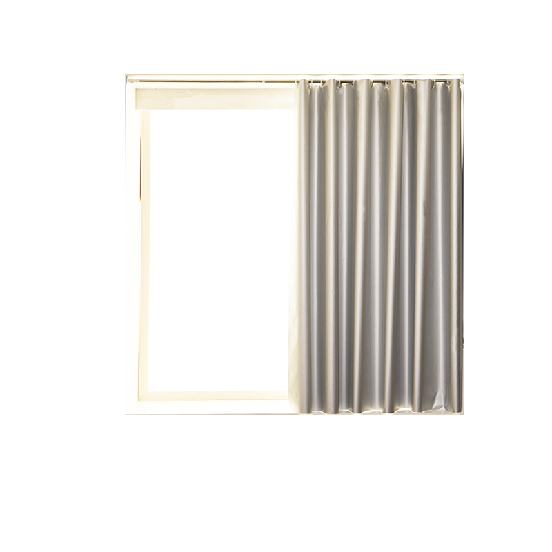 隔热全遮光布免打孔安装遮阳卫生间卧室空调隔断门帘窗帘杆一整套