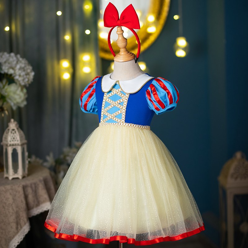 白雪公主裙女童夏天儿童洋气裙子小女孩网纱连衣裙生日礼服夏季图片
