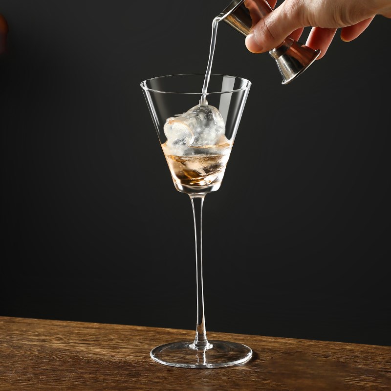 酒吧创意日式马天尼杯奥丁高脚鸡尾酒杯水晶玻璃杯三角马提尼杯子