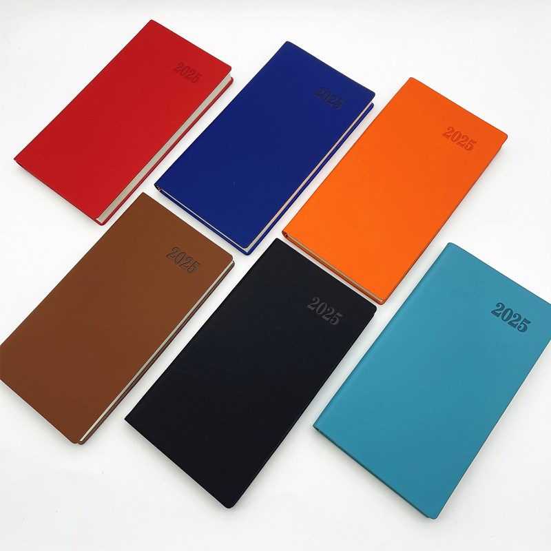 2025年效率手册计划本软皮随身带笔记本A6日程本时间管理记事本子