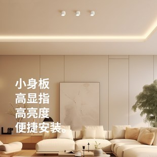 至御明装 筒灯可调角度卫生间客厅免开孔卧室玄关过道无主灯具照明