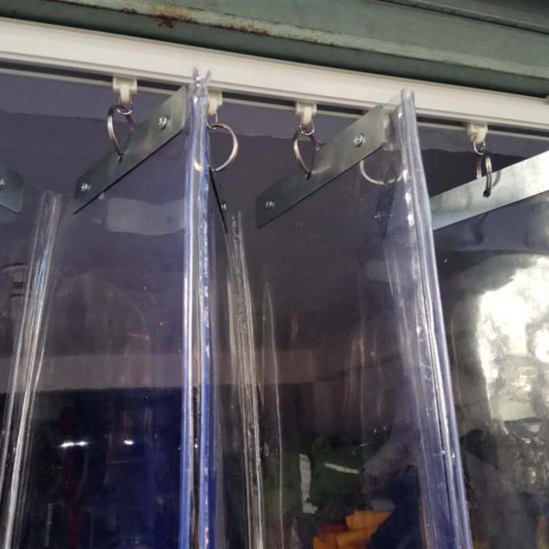 pvc滑动折叠塑料透明隔断门帘防风防水防尘保温推拉空调移动帘子