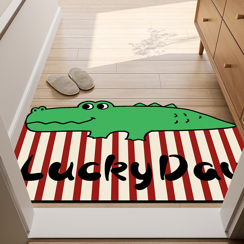 卡通入门户地垫皮革门口地毯进门可擦免洗pvc耐脏可剪裁玄关脚垫