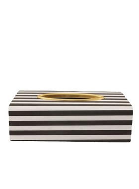 北欧简约黑白条纹收纳盒样板房客厅茶几书房玄关卧室家居装饰品