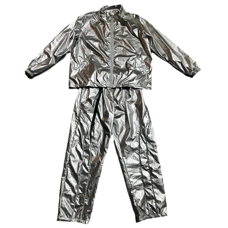 韩舞亮银色女团打歌服年会舞蹈演出服爵士舞套装hiphop街舞服成人