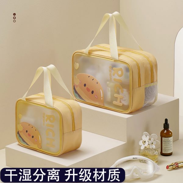 洗漱包干湿分离旅行女便携出差防水透明化妆包游泳包健身洗澡包男