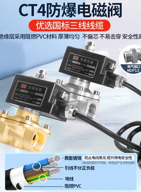 常闭防爆电磁阀矿用水阀气阀管道控制开关阀门dn15 50127v220v24v