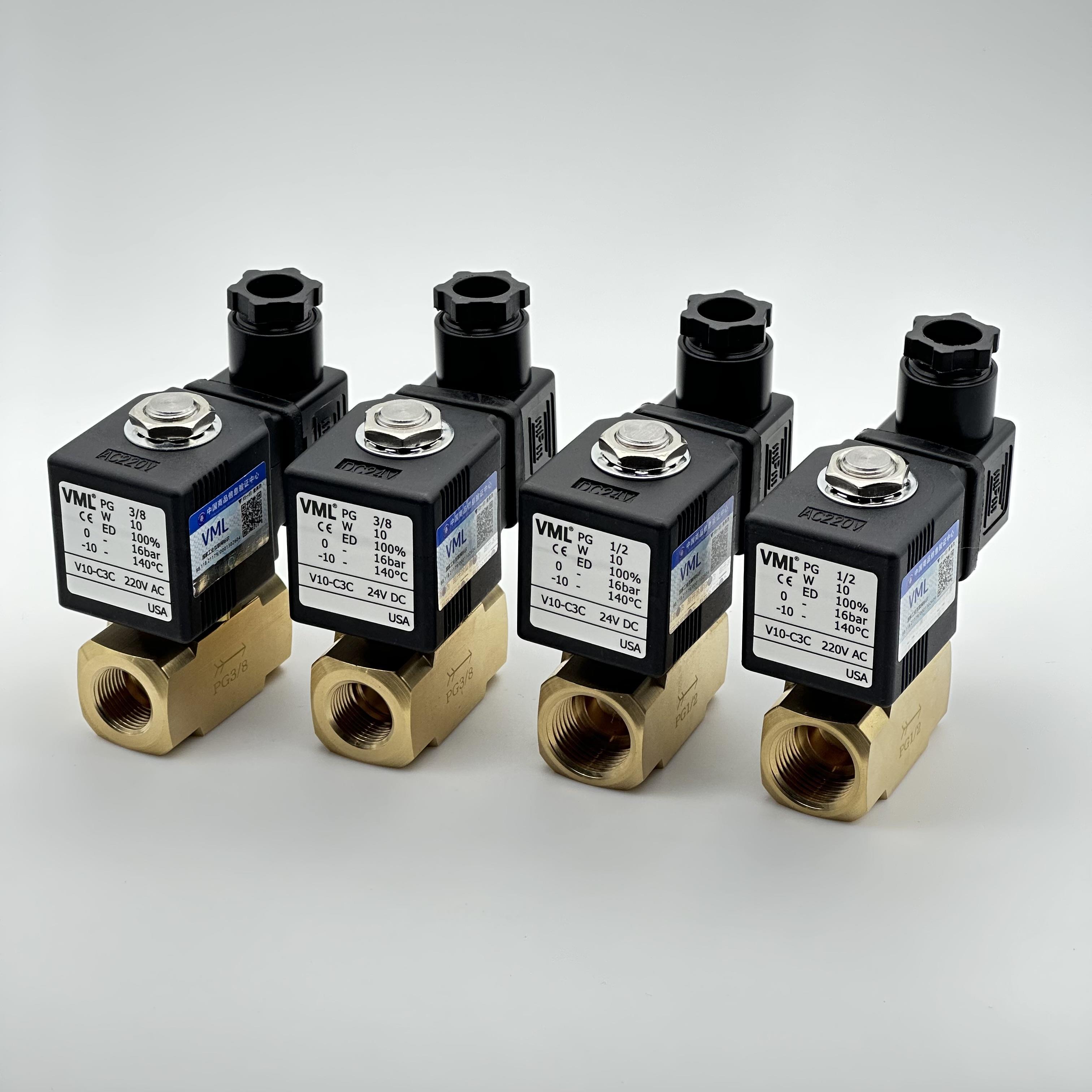 双螺杆造粒机 挤出机 三分四分电磁阀 PG3/8 1/2 V10-C3C 220V