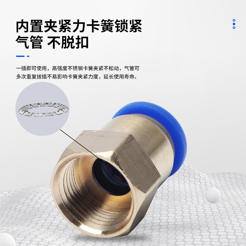 朝宇气动ZYKJ气动快插快速接头气管PC/PCF6-01螺纹直通接头10-01
