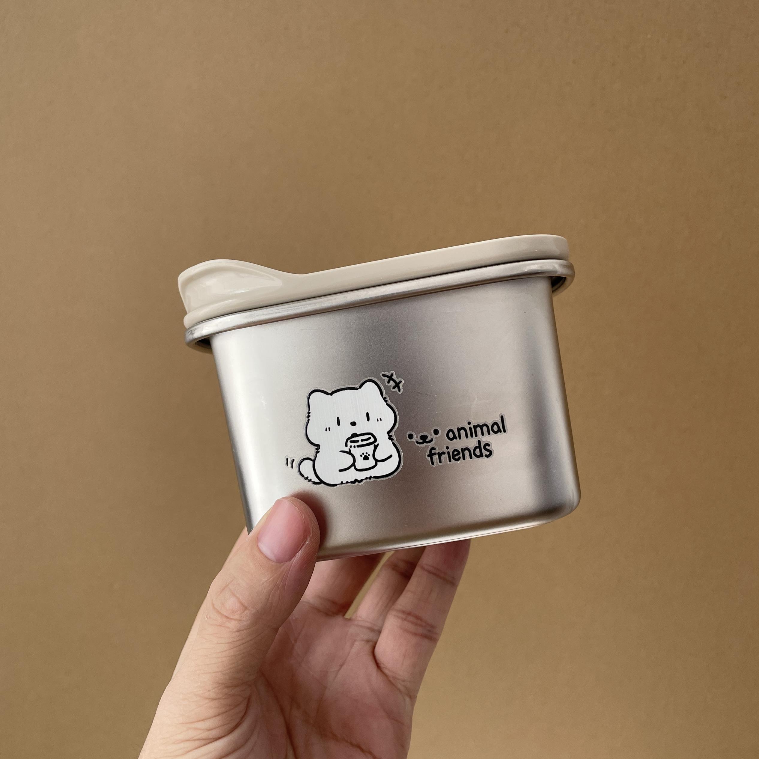 高颜值小容量便携迷你饭盒装汤上班带水果零食便当盒燕麦早晨盒