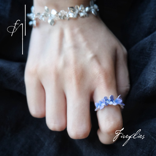 Fireflies无尽夏花环戒指925银