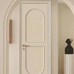 法式实木烤漆门卧室门实木复合烤漆门房门室内门欧式奶油厨房木门