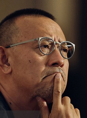 9704姜文眼镜近视眼镜框男超轻纯钛眼镜架圆框配近视变色镜片6195