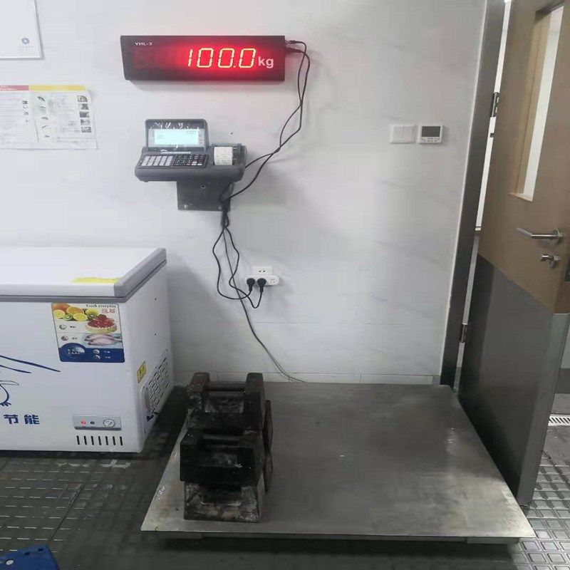 不锈钢标签打印地磅1-3t外接大屏幕显示器工业计重计数电子地磅秤