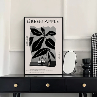 小众玄关柜装饰画客厅镜子画壁画北欧风桌面摆画法式卧室床头挂画