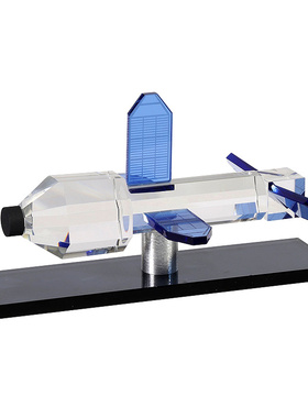 简约现代轻奢样板间桌面书柜酒柜电视柜创意水晶模型飞机装饰摆件