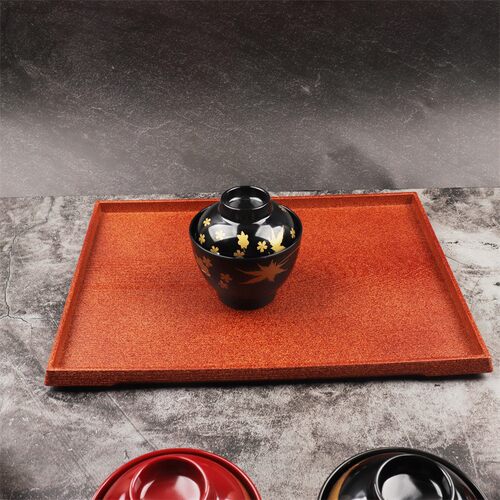 日式仿木托盘长方形日韩料理餐厅居酒屋上菜托盘复古原木色塑料托