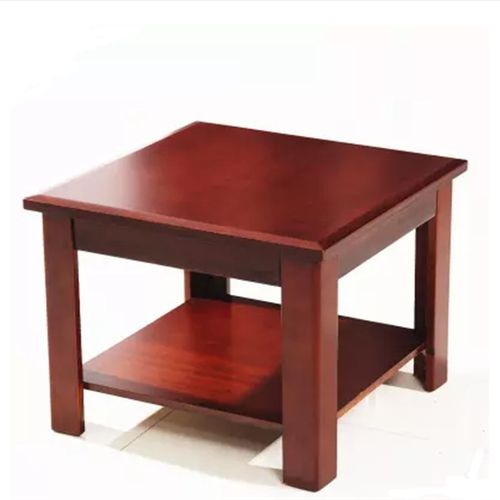 实木皮油漆茶几简约现代会客接待室办公沙发茶几组合