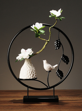 新中式禅意电视柜餐桌茶几摆件创意客厅玄关酒柜家居装饰品办公室