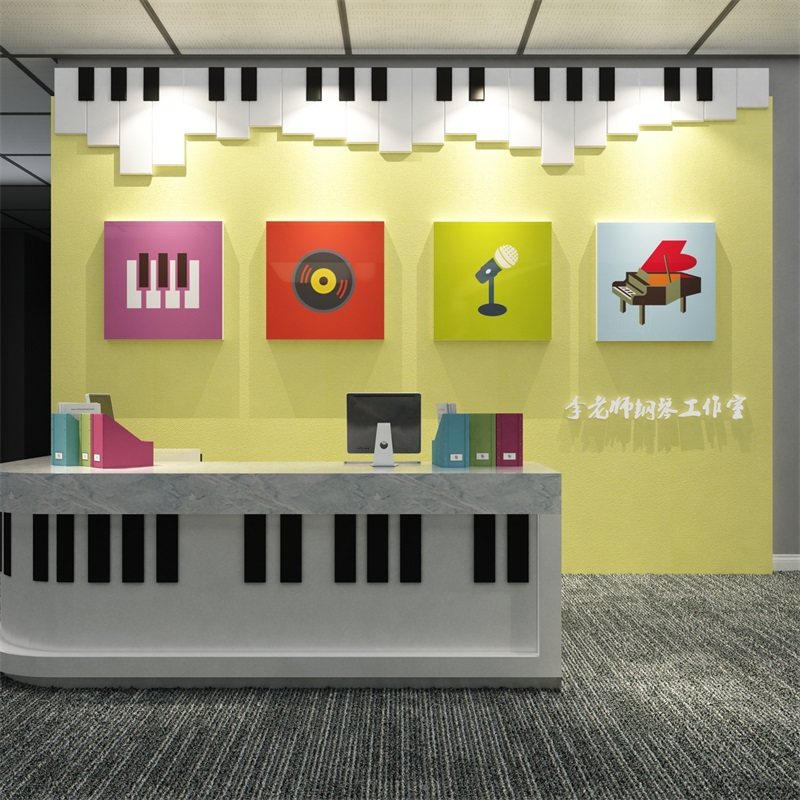 音乐教室墙面装饰品布置钢琴行乐器艺术文化中心教育培训主题贴纸,家居饰品,文化墙贴,淘宝优惠券,粉丝福利购,淘宝优惠卷