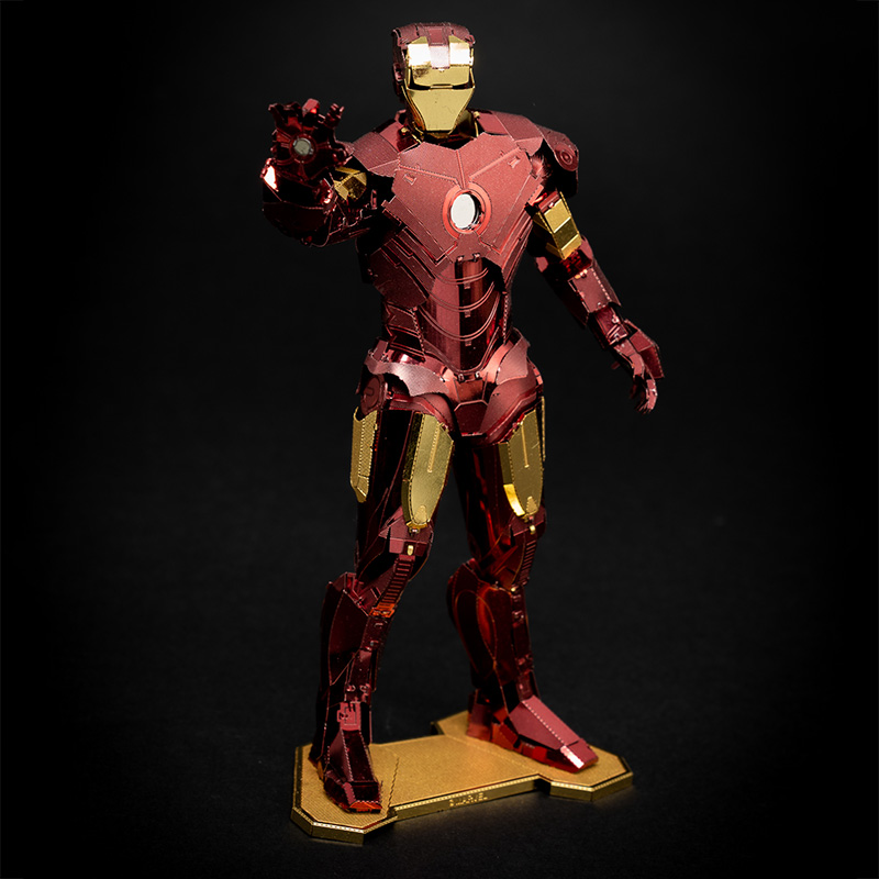 全金属DIY拼装模型3D立体拼图  钢铁机甲侠手办公仔人偶