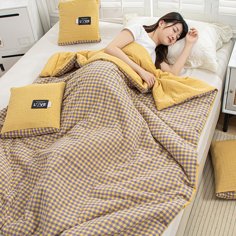 全棉抱枕被子两用办公室午休睡两用抱枕被子纯棉空调被毯子二合一,居家布艺,抱枕被,淘宝优惠券,粉丝福利购,淘宝优惠卷