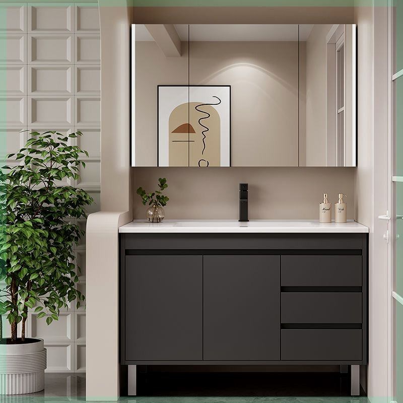 加工落地式浴室柜83/93公分103/113cm陶瓷一O体盆洗脸洗手台73厘