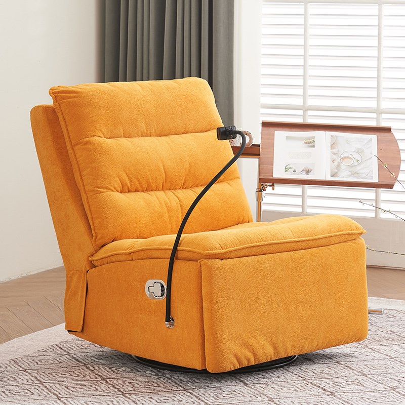 简约现代单人布艺沙发头等功能舱太空椅卧室电动躺椅客厅懒人沙发