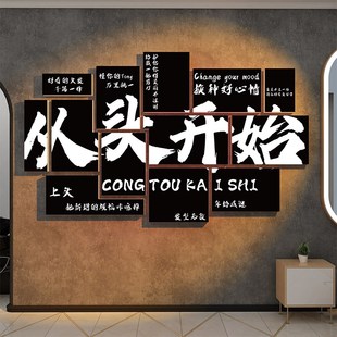 网红互动打卡拍照区布置理发店墙面装饰品形象挂画美发廊海报背景