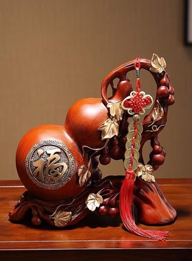 创意葫芦新中式摆件储钱罐家居客厅玄关电视柜装饰品招财乔迁送礼