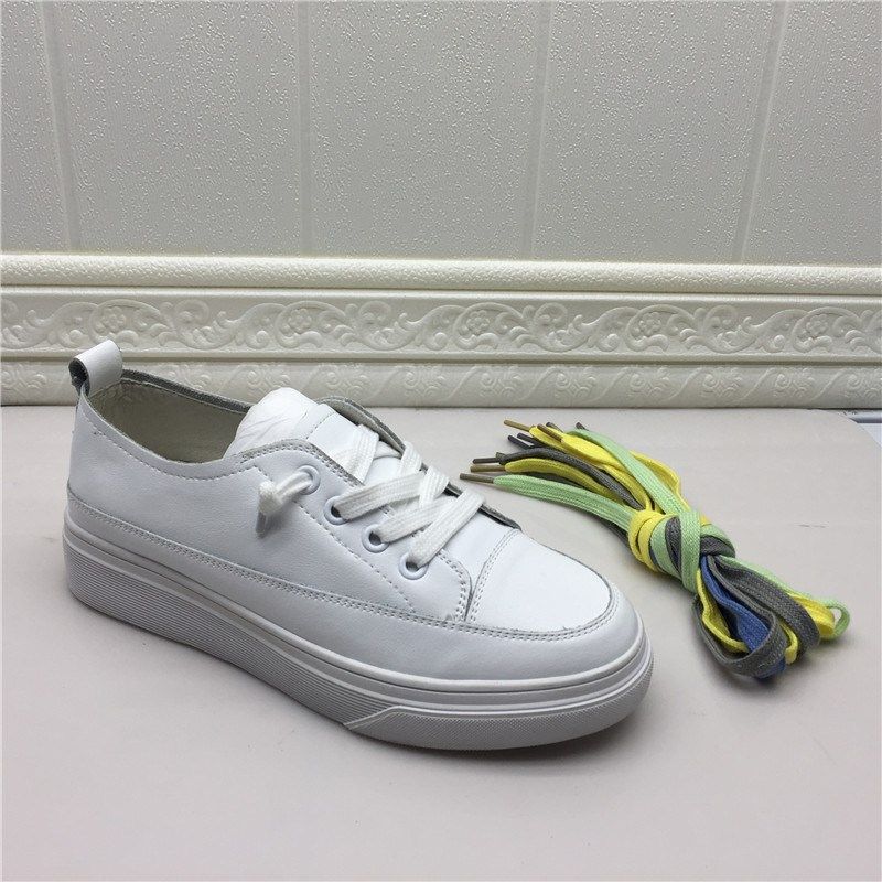 2024春新款断码处理真皮女鞋圆头平底厚底套脚舒适透气牛皮小白鞋,女鞋,深口单鞋,淘宝优惠券,粉丝福利购,淘宝优惠卷