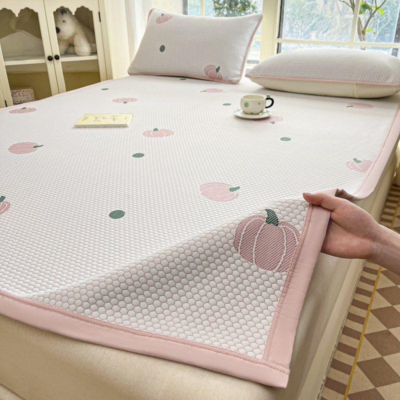 A类凉感丝冰豆豆冰丝席凉席三件套床单床笠软席子大床降温可水洗,床上用品,冰丝席,淘宝优惠券,粉丝福利购,淘宝优惠卷