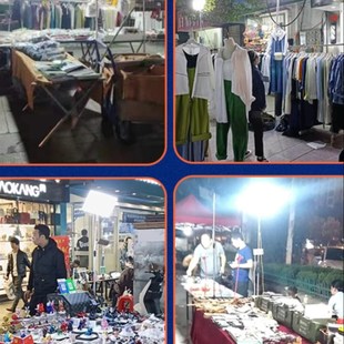 超亮12vled夜市灯板地摊灯摆摊暖黄光照明灯头48v60v户外防水节能