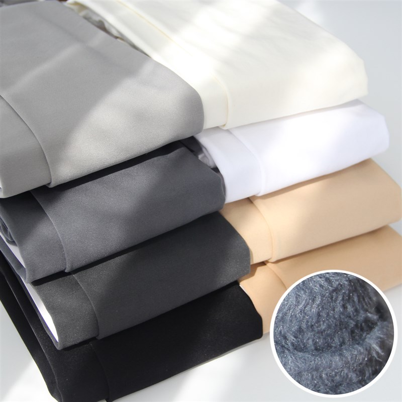 秋冬加绒加厚肤色丝袜纯奶白色光面瘦腿防勾丝打底袜女连裤袜哑光