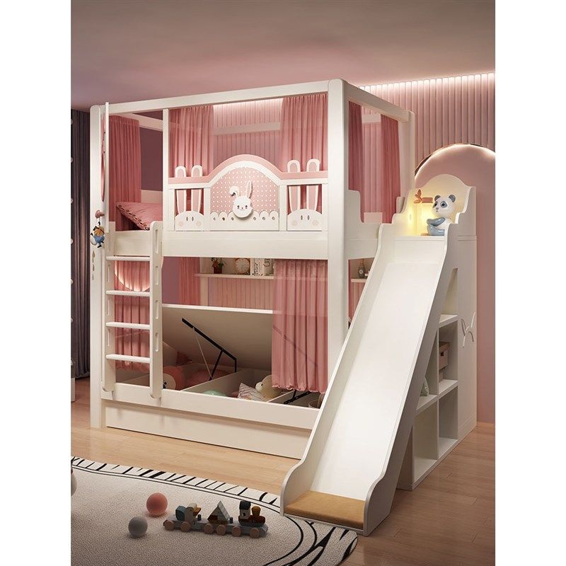 儿童床儿童上下床双层床女孩公主树屋护栏高低两层小户型城堡滑梯,住宅家具,皮布沙发,淘宝优惠券,粉丝福利购,淘宝优惠卷