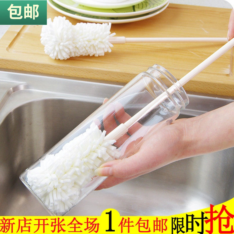 包邮加长柄杯刷海绵易清洁水壶刷奶瓶刷清洁刷水杯刷子厨房海绵刷,家庭/个人清洁工具,厨房用刷,淘宝优惠券,粉丝福利购,淘宝优惠卷