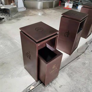 户外垃圾桶果皮箱环卫室外分类不锈钢仿古垃圾桶 大理石