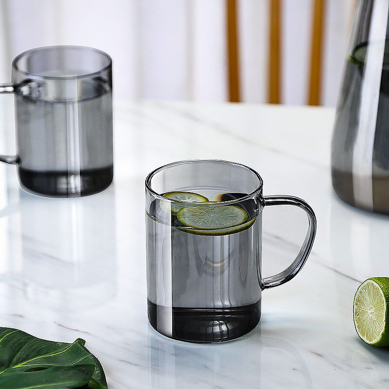 玻璃杯耐热泡茶杯牛奶果汁杯高硼硅水壶水具家用套装带把手喝水杯,餐饮具,玻璃杯,淘宝优惠券,粉丝福利购,淘宝优惠卷