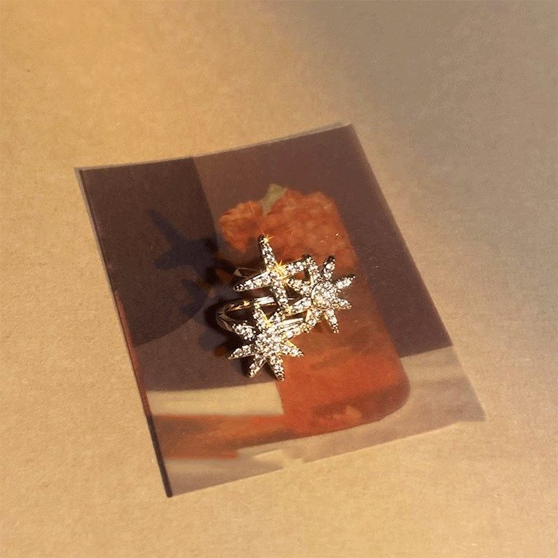 srrmhyn韩国闪钻星芒耳夹女无耳洞耳环2024年新款潮气质耳骨夹耳