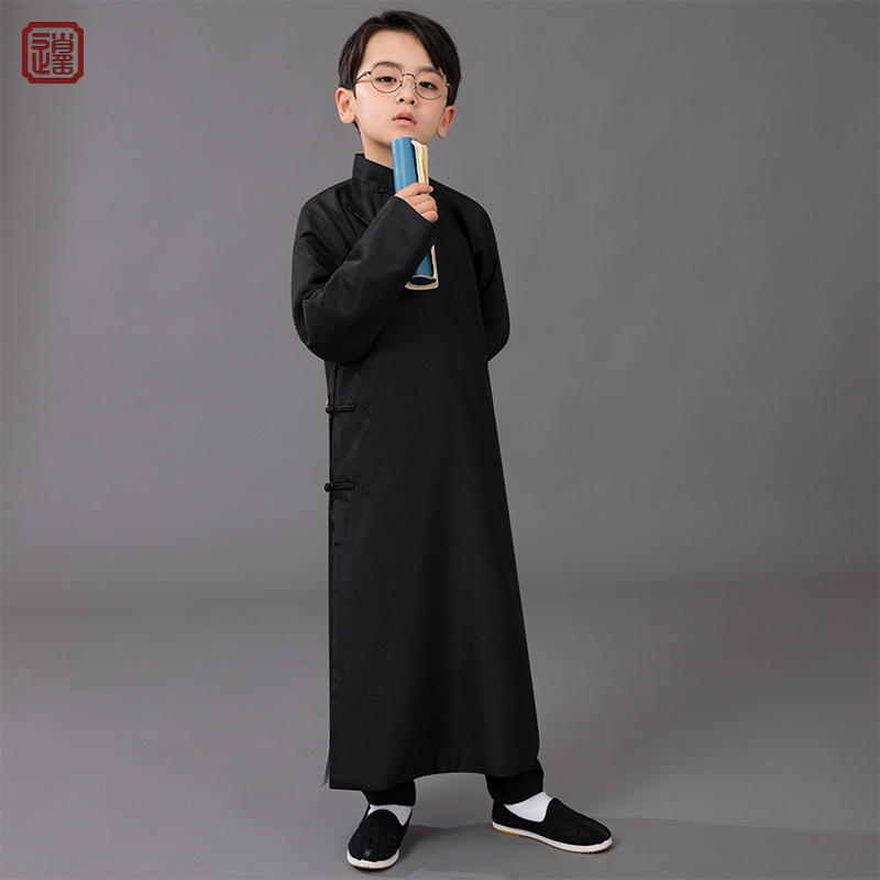 儿童相声服民国长衫大褂朗诵演出服学生长袍马褂男童唐装中国风