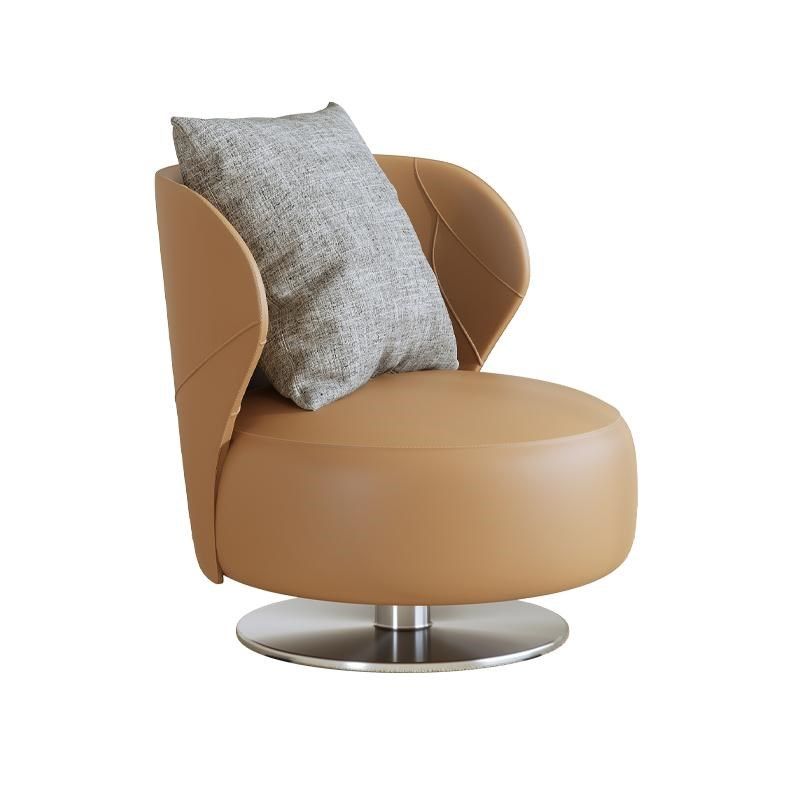 新款意式客厅沙发椅单人旋转椅高级感卧室阳台休闲椅高靠背老虎椅