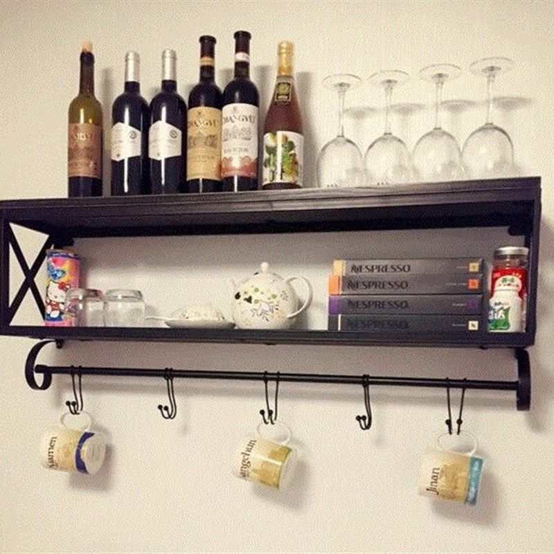 复古铁艺厨房置物架隔板 创意壁挂收纳架调味架 调料架挂架,住宅家具,搁板/置物架/家用陈列架,淘宝优惠券,粉丝福利购,淘宝优惠卷