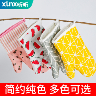 2只加厚防烫手套隔热烤箱专用耐烤炉微波炉烘焙防热厨房家用高温