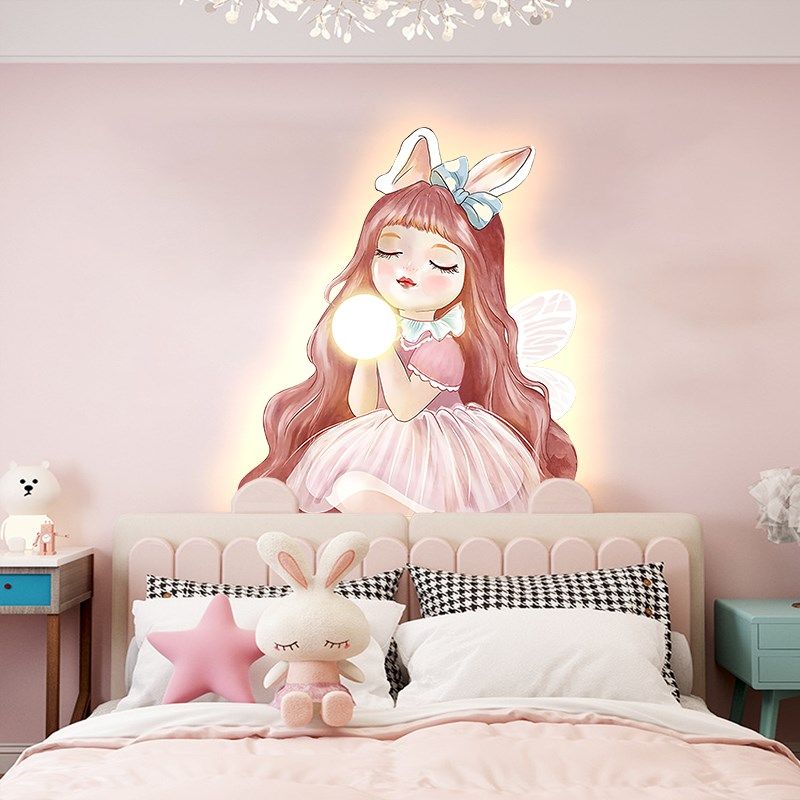 卡通动漫卧室装饰画led灯画儿童房氛围感挂画可爱床头背景墙壁画,家居饰品,氛围画/灯画,淘宝优惠券,粉丝福利购,淘宝优惠卷