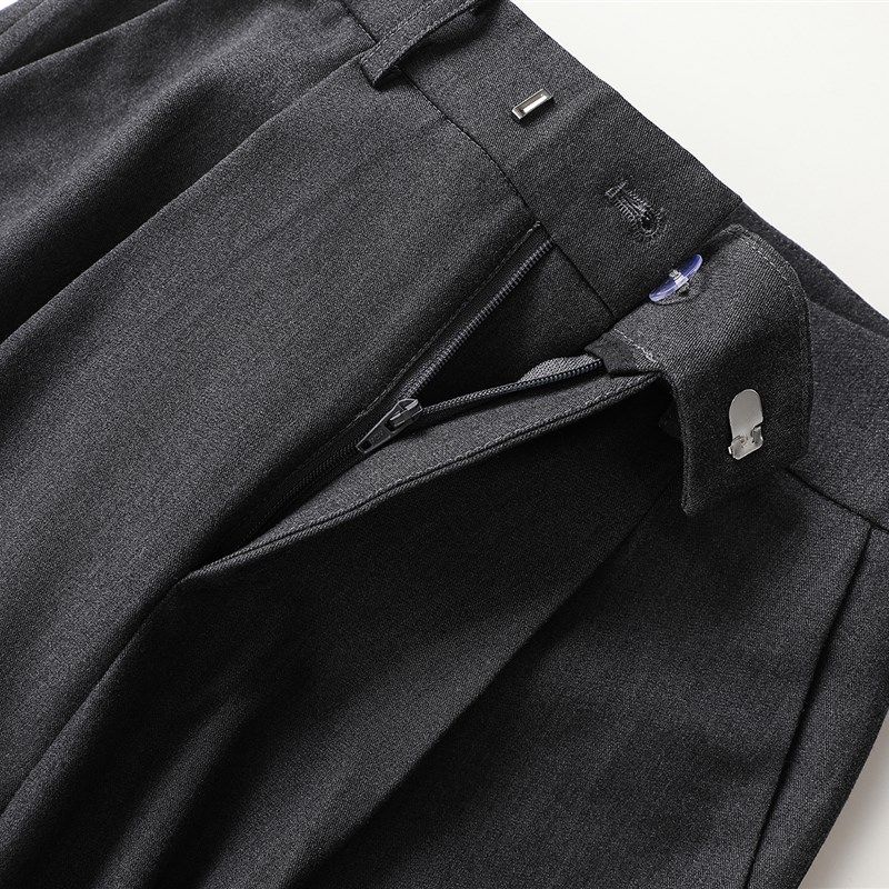 欧美风高腰阔腿裤女春夏垂感长裤西装裤子职业气质灰色直筒休闲裤