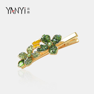 2025年新款侧边夹发卡精致气质刘海夹水晶鸭嘴夹高级感头饰发夹